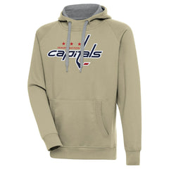 Washington Capitals Antigua Victory Pullover Hoodie - Khaki | US 200069297