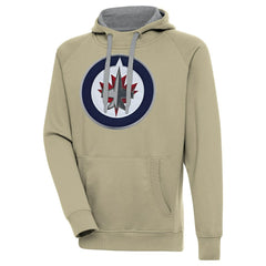 Winnipeg Jets Antigua Victory Pullover Hoodie - Khaki | US 200069301