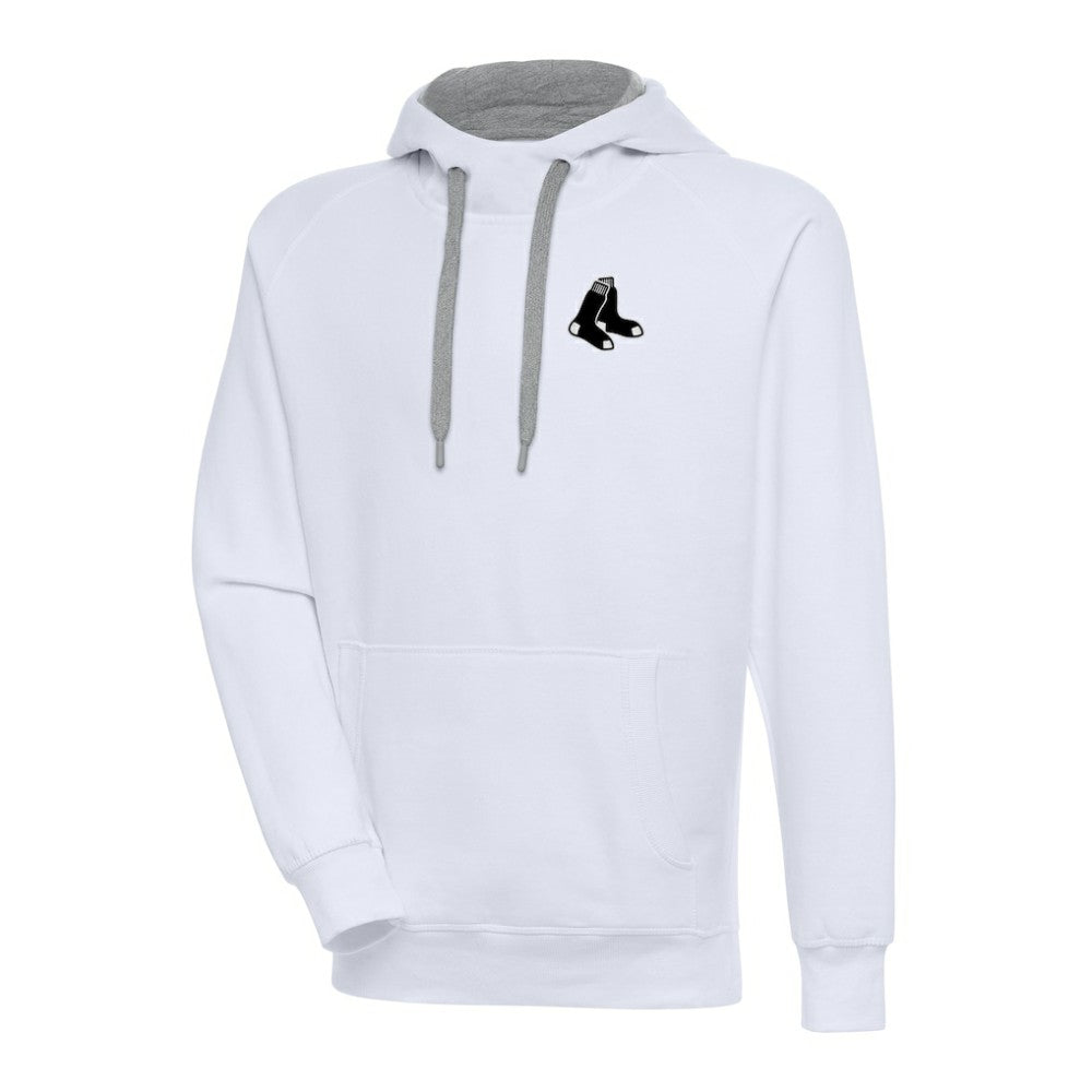 Boston Red Sox Antigua Metallic Victory Pullover Hoodie - White Hoodies