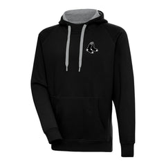 Boston Red Sox Antigua Metallic Victory Pullover Hoodie - Black Hoodies