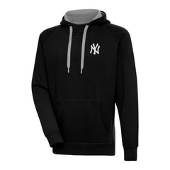New York Yankees Antigua Metallic Victory Pullover Hoodie - Black Hoodies