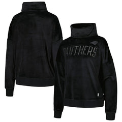 Carolina Panthers DKNY Sport Women's Deliliah Rhinestone Funnel Neck Pullover Sweatshirt - Black Pullover