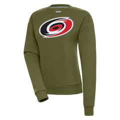 Carolina Hurricanes Antigua Women's Victory Pullover Sweatshirt - Olive | US 200070108