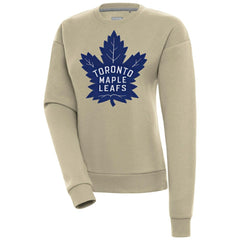 Toronto Maple Leafs Antigua Women's Victory Pullover Sweatshirt - Khaki | US 200070193