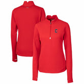 Cleveland Guardians Cutter & Buck Women's DryTec Traverse Stretch Quarter-Zip Pullover Top - Red Pullover