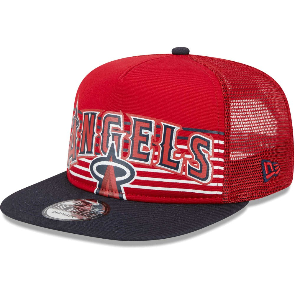 Los Angeles Angels New Era Speed Golfer Trucker Snapback Hat - Red Hats