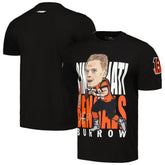Joe Burrow Cincinnati Bengals Pro Standard Avatar Remix Player Graphic T-Shirt - Black T-shirts