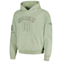 Justin Jefferson Minnesota Vikings Pro Standard Player Name & Number Pullover Hoodie - Light Green Hoodies