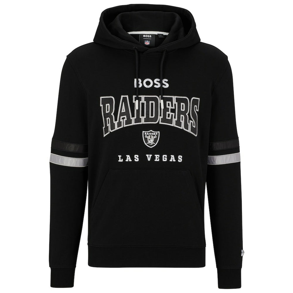 Las Vegas Raiders BOSS X NFL Touchdown Pullover Hoodie - Black/White Hoodies
