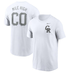 Colorado Rockies Nike Mile High Hometown T-Shirt - White T-shirts
