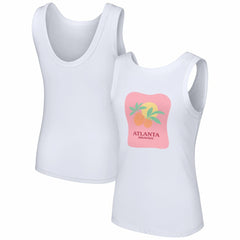 Atlanta Braves Lusso Style Women's Lindy Tank Top - White Tanks