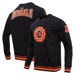 Cincinnati Bengals Pro Standard Crest Emblem Pullover Sweatshirt - Black Pullover