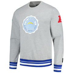 Los Angeles Chargers Pro Standard Crest Emblem Pullover Sweatshirt - Heather Gray Pullover