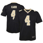 Derek Carr New Orleans Saints Youth Game Jersey - Black Jerseys