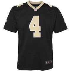 Derek Carr New Orleans Saints Youth Game Jersey - Black Jerseys