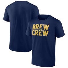 Milwaukee Brewers Hometown Brew Crew Fancy T-Shirt - Navy T-shirts