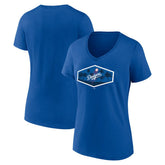 Los Angeles Dodgers Women's Hometown Scoreboard V-Neck T-Shirt - Royal T-shirts