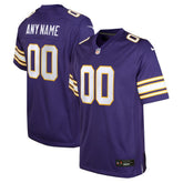 Minnesota Vikings Youth Classic Custom Game Jersey - Purple Jerseys