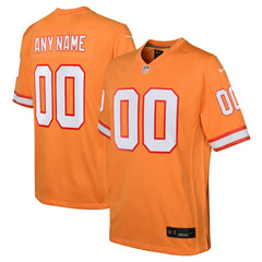 Tampa Bay Buccaneers Youth Custom Throwback Game Jersey - Orange Jerseys