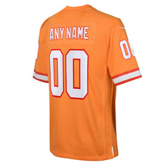 Tampa Bay Buccaneers Youth Custom Throwback Game Jersey - Orange Jerseys