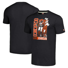 Chad Johnson Cincinnati Bengals Homage Unisex Caricature Retired Player Tri-Blend T-Shirt - Charcoal T-shirts