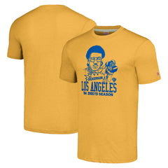 Eric Dickerson Los Angeles Rams Homage Unisex Caricature Retired Player Tri-Blend T-Shirt - Gold T-shirts