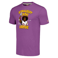 Randy Moss Minnesota Vikings Unisex Homage Caricature Retired Player Tri-Blend T-Shirt - Heathered Purple T-shirts