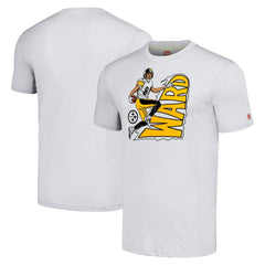 Hines Ward Pittsburgh Steelers Homage Unisex Caricature Retired Player Tri-Blend T-Shirt - Ash T-shirts