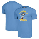LaDainian Tomlinson Los Angeles Chargers Homage Unisex Unisex Caricature Retired Player Tri-Blend T-Shirt - Powder Blue T-shirts