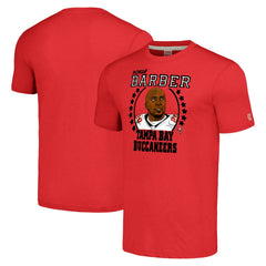 Ronde Barber Tampa Bay Buccaneers Homage Unisex Caricature Retired Player Tri-Blend T-Shirt - Red T-shirts