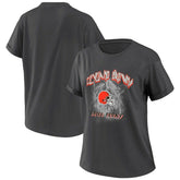 Cleveland Browns WEAR by Erin Andrews Women's Boyfriend T-Shirt - Charcoal T-shirts