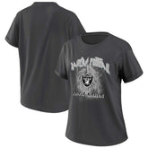 Las Vegas Raiders WEAR by Erin Andrews Women's Boyfriend T-Shirt - Charcoal T-shirts