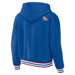 Buffalo Bills WEAR by Erin Andrews Women's Lace-Up Pullover Hoodie - Royal Hoodies