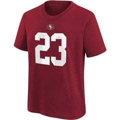 Christian McCaffrey San Francisco 49ers Youth Player Name & Number T-Shirt - Scarlet T-shirts