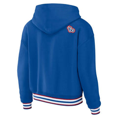 Buffalo Bills WEAR by Erin Andrews Women's Plus Size Lace-Up Pullover Hoodie - Royal Hoodies