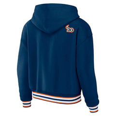 Chicago Bears WEAR by Erin Andrews Women's Plus Size Lace-Up Pullover Hoodie - Navy Hoodies