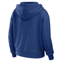 New York Giants WEAR by Erin Andrews Women's Plus Size Color Block Full-Zip Hoodie - Royal/White Hoodies