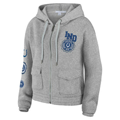 Indianapolis Colts WEAR by Erin Andrews Women's Full-Zip Hoodie - Heather Gray Hoodies