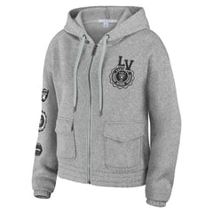 Las Vegas Raiders WEAR by Erin Andrews Women's Full-Zip Hoodie - Heather Gray Hoodies