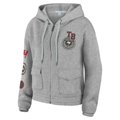 Tampa Bay Buccaneers WEAR by Erin Andrews Women's Full-Zip Hoodie - Heather Gray Hoodies