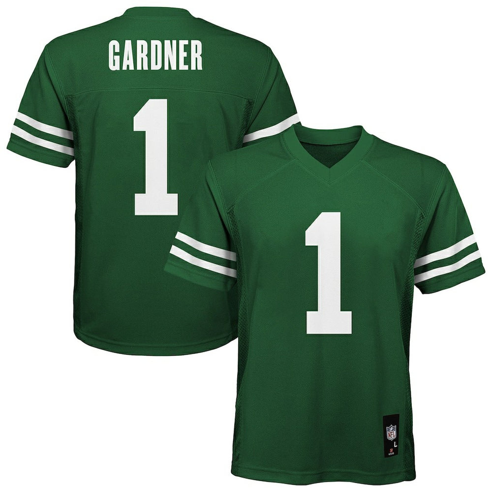 Ahmad Sauce Gardner New York Jets Youth Replica Player Jersey - Green Jerseys