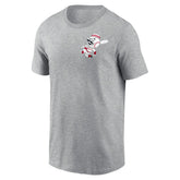 Cincinnati Reds Nike Cooperstown Collection Large Logo 2-Hit T-Shirt - Heather Gray T-shirts