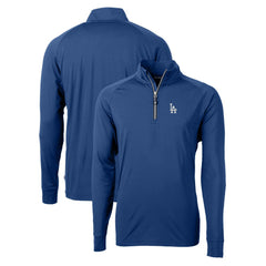 Los Angeles Dodgers Cutter & Buck Adapt Eco Knit Stretch Recycled Quarter-Zip Pullover Top - Royal Pullover