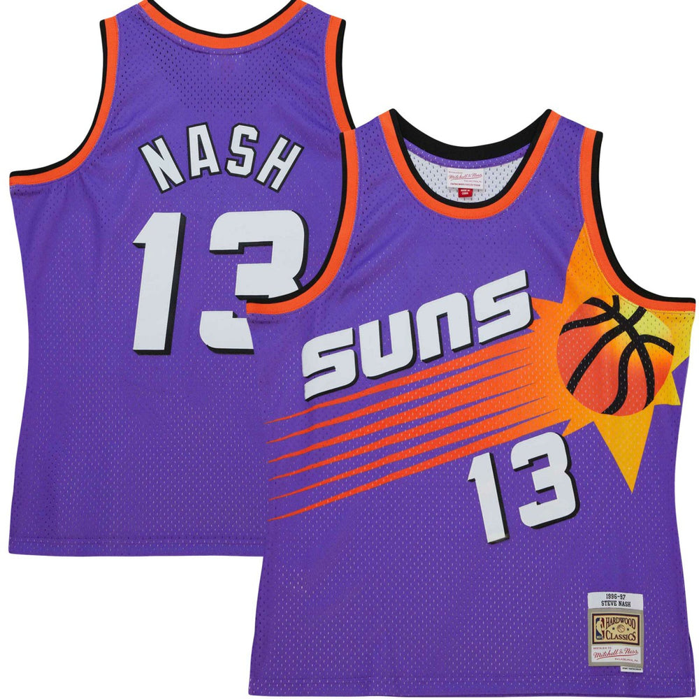Steve Nash Phoenix Suns Hardwood Classics 1996/97 Tropical Swingman Jersey Purple - Mitchell & Ness