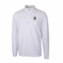 Detroit Tigers Cutter & Buck Traverse Stretch Quarter-Zip Pullover Top - White Pullover