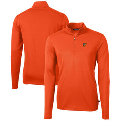 Baltimore Orioles Cutter & Buck Virtue Eco Pique Recycled Quarter-Zip Pullover Top - Orange Pullover