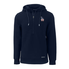Los Angeles Dodgers Cutter & Buck Stars & Stripes Roam Eco Half-Zip Recycled Pullover Hoodie - Navy Hoodies