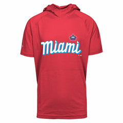 Miami Marlins Levelwear City Connect Phase Core Hoodie T-Shirt - Red Hoodies