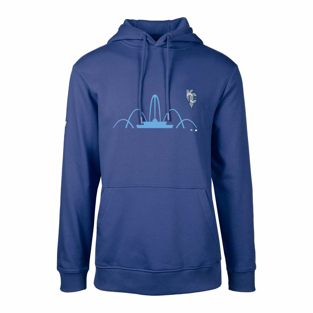 Kansas City Royals Levelwear City Connect Podium Core Logo Pullover Hoodie - Royal Hoodies
