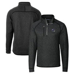 Minnesota Vikings Cutter & Buck Helmet Mainsail Sweater-Knit Half-Zip Pullover Jacket - Charcoal Pullover